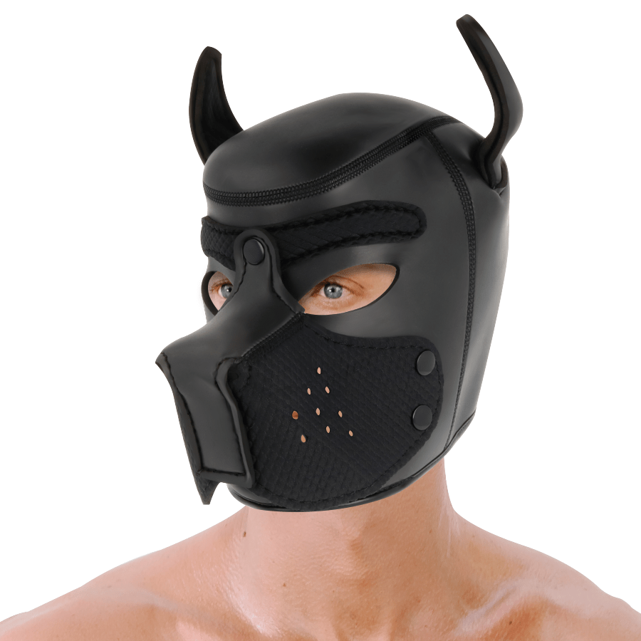 DARKNESS – MASQUE POUR CHIEN EN NÉOPRÈNE AVEC MUSEAU AMOVIBLE L