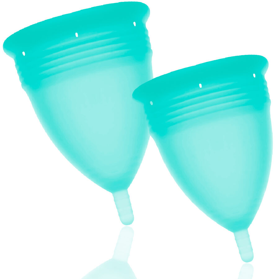 STERCUP – COUPE MENSTRUELLE EN SILICONE FDA TAILLE S + L AIGUE-MARINE