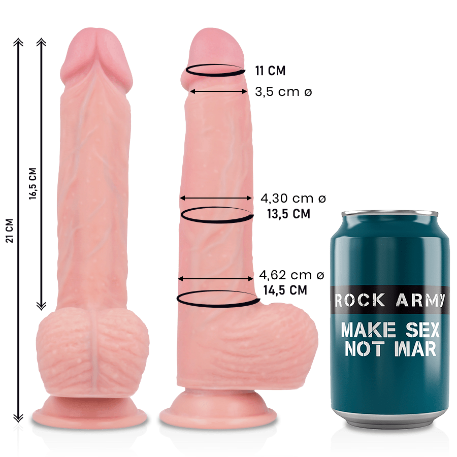 ROCKARMY – GODE EN SILICONE LIQUIDE PREMIUM SPITFIRE 21 CM -O- 4.62 CM