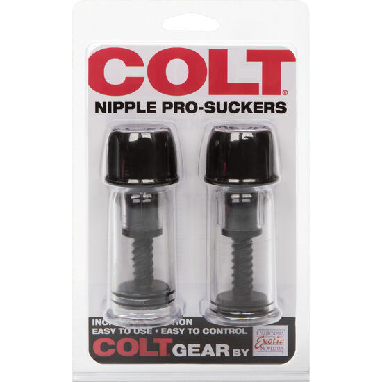 CALEXOTICS – VENTOUSES COLT AVEC ONDES STIMULANTES POUR LE TÉTON, NOIRES
