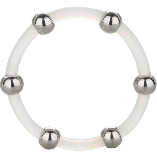 CALEXOTICS – BAGUE EN SILICONE PERLÉE ACIER XL