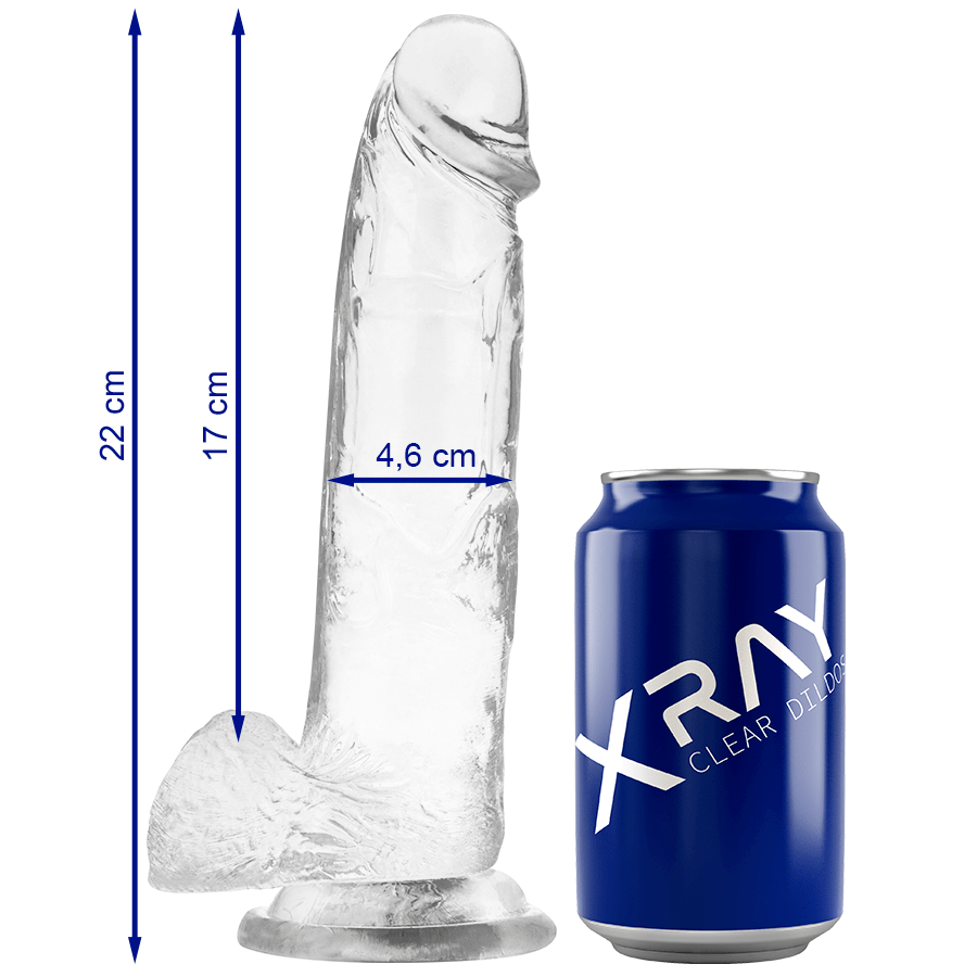 X RAY – BITE TRANSPARENTE AVEC BOULES 22 CM -O- 4.6 CM