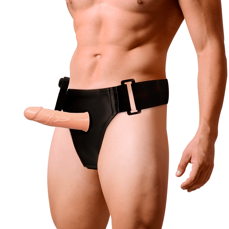 HARNESS ATTRACTION – GREGORY HOLLOW RNES AVEC VIBRATEUR 16.5 CM -O- 4.3 CM