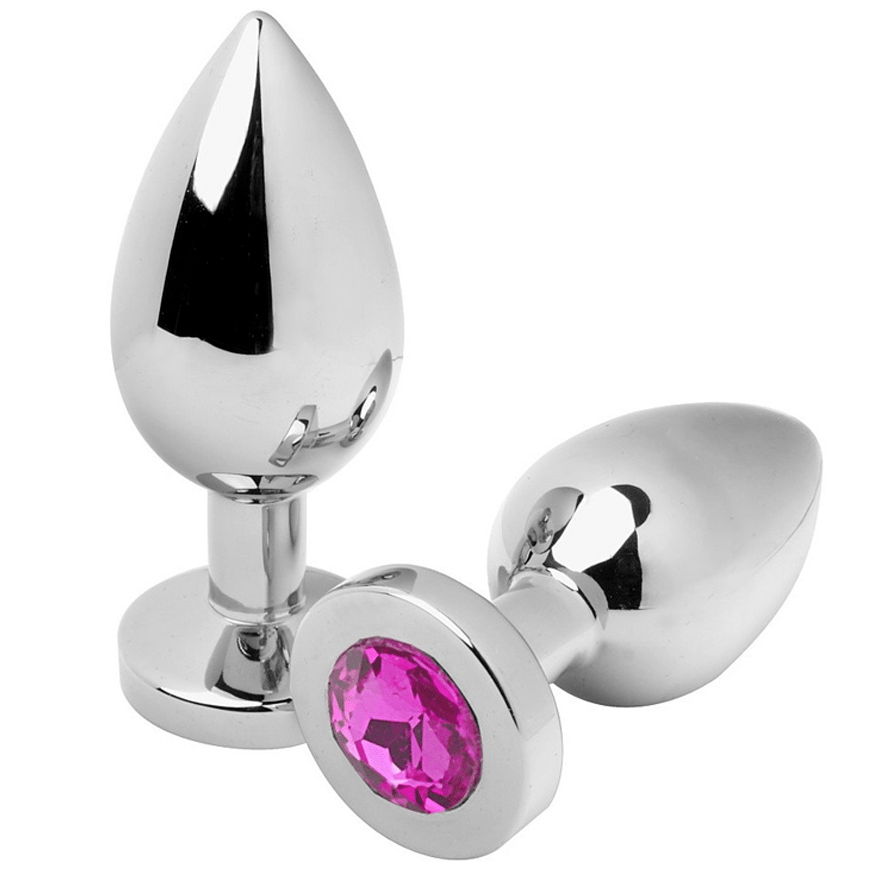 METAL HARD – PLUG ANAL DIAMANT ROSE MOYEN 7,62CM