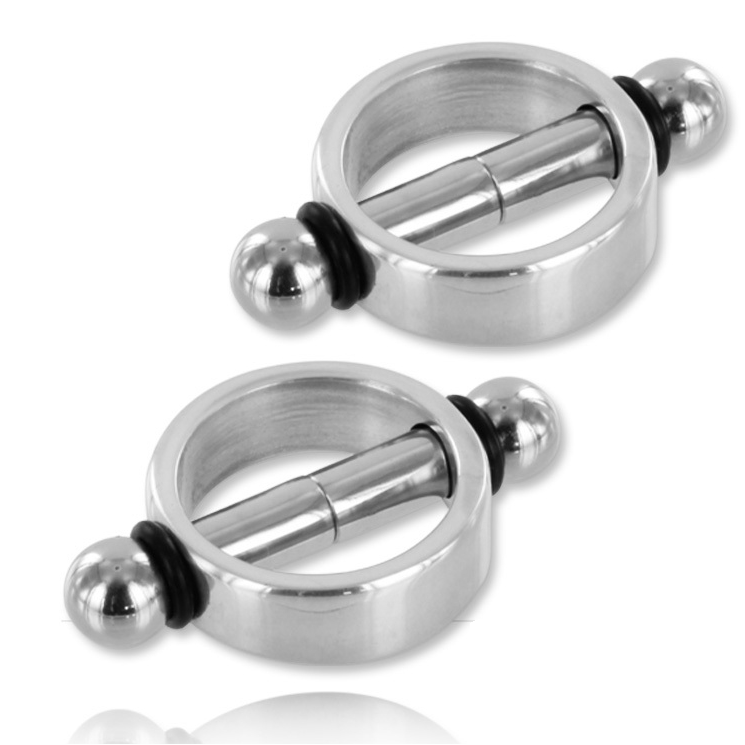 METAL HARD – PINCES  TÉTONS MAGNÉTIQUES DURS EN MÉTAL PAIRE