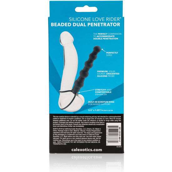 CALEXOTICS – PERLE DOUBLE PÉNÉTRATEUR NOIR