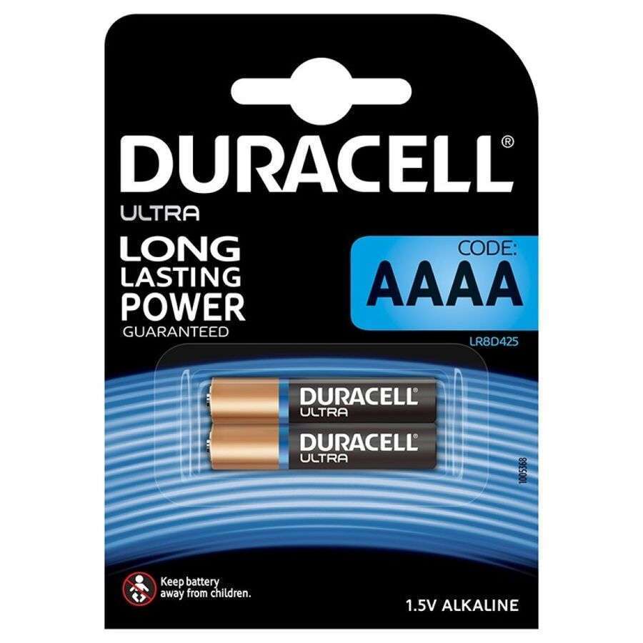 DURACELL – BATTERIE ULTRA POWER ALCALINA AAAA MX2500 1,5V 2 UNITÉS