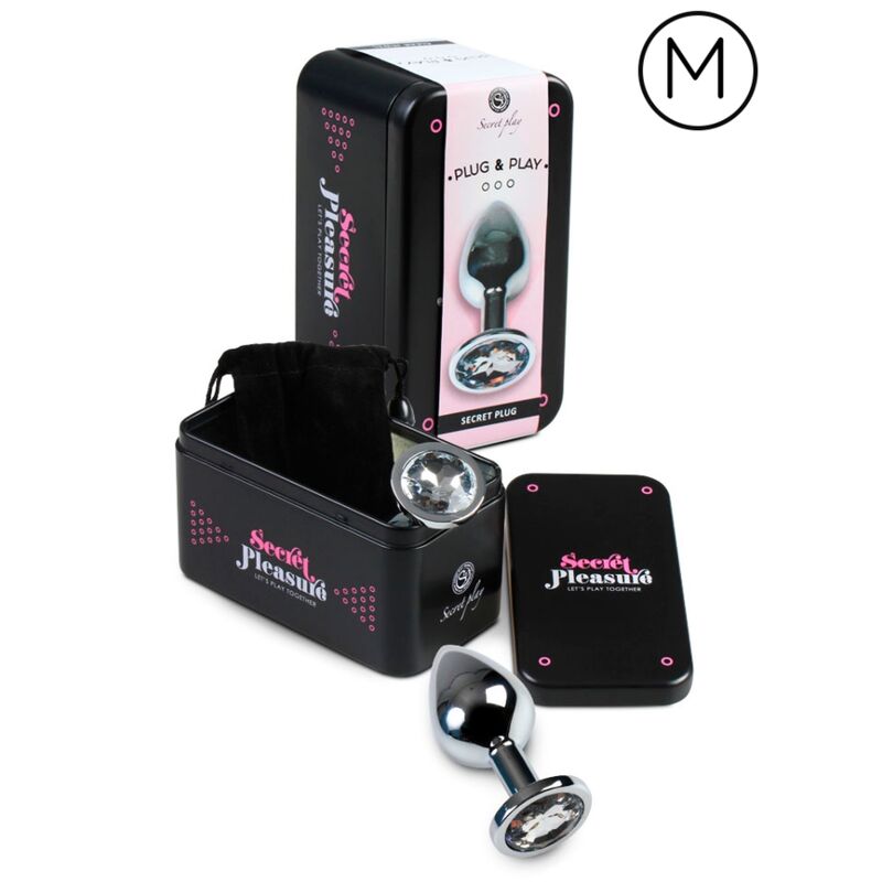 SECRETPLAY – PLUG ANAL TRANSPARENT ALUMINIUM 7CM