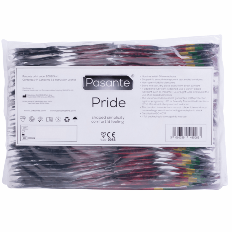PASANTE – PRÉSERVATIFS FORMAT GAY PRIDE 144 PACK
