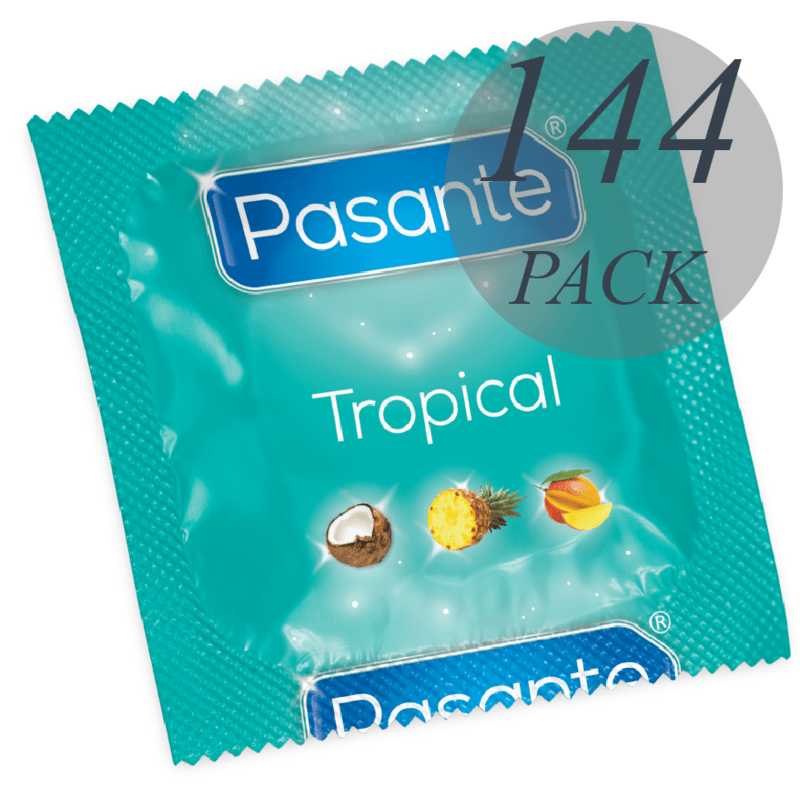 PASANTE – LES PRÉSERVATIFS SAVEURS TROPICALES 144 UNITÉS