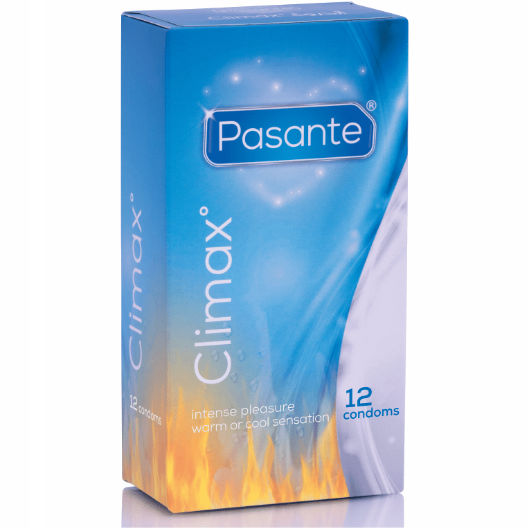 PASANTE – PRÉSERVATIFS CLIMAX 6 EFFET CHALEUR + 6 EFFET FRAIS / 12 UNITÉS