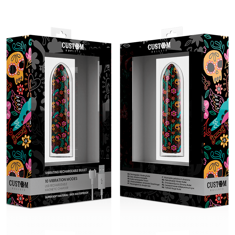 CUSTOM BULLETS – BULLETS PERSONNALISÉS RECHARGEABLE FLORAL 10 INTENSITIES