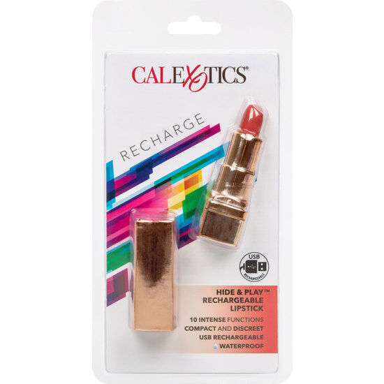 CALEXOTICS – BALA ROUGE LÈVRES RECHARGEABLE HIDE  PLAY ROUGE