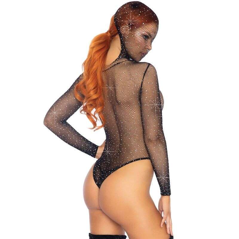 LEG AVENUE – KINK TEDDY  CAPUCHE EN RÉSILLE AVEC STRASS