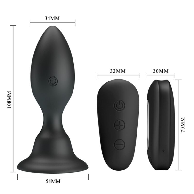MR PLAY – PLUG ANAL AVEC TÉLÉCOMMANDE VIBRATION NOIRE