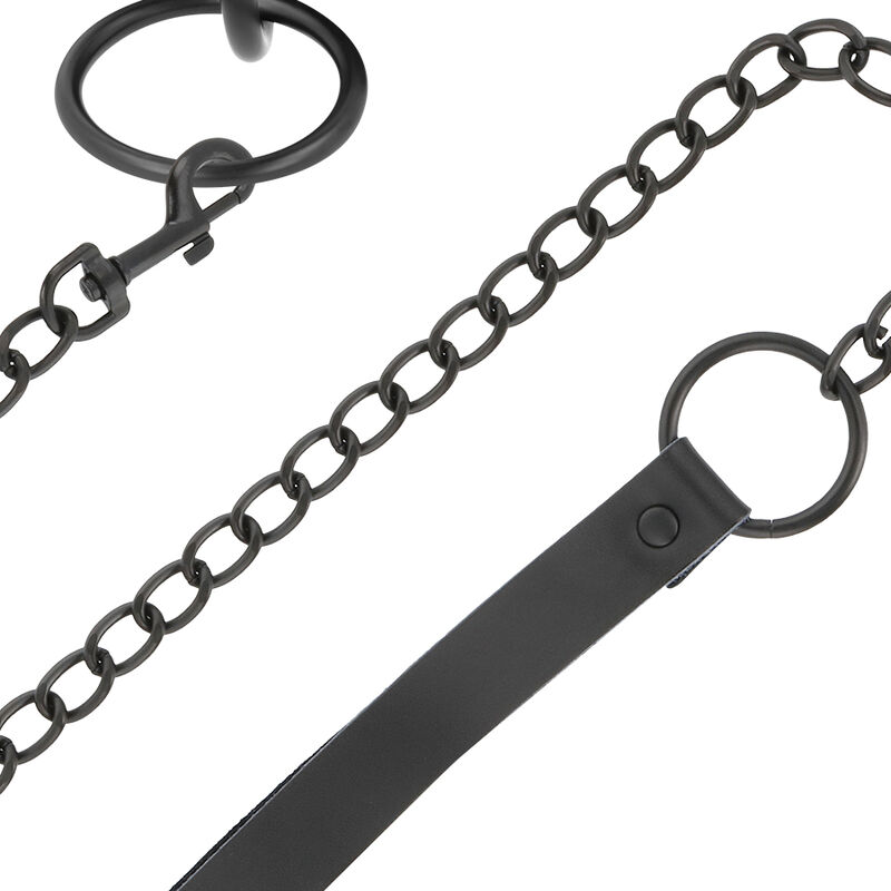 DARKNESS – COLLIER NOIR AVEC CHAÎNE