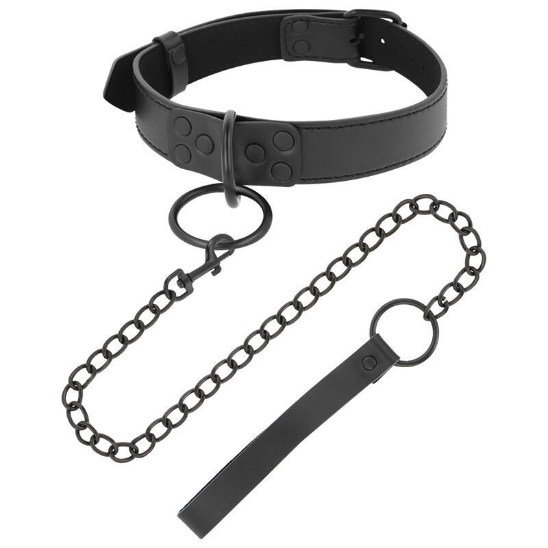DARKNESS – COLLIER NOIR AVEC CHAÎNE