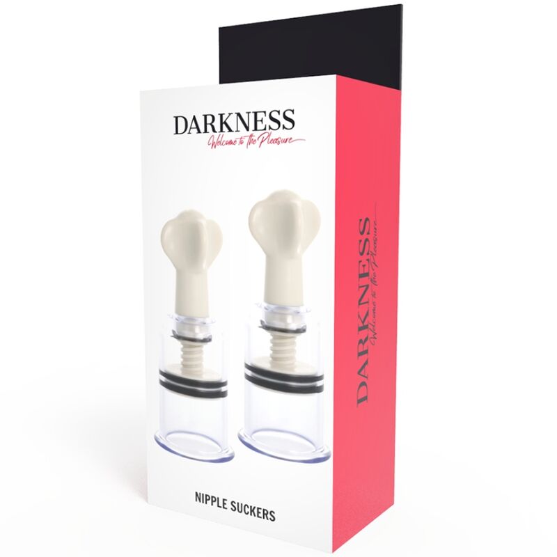 DARKNESS – ONDES STIMULANTES POUR TÉTONS TRANSPARENTS 5 CM DE DIAMÈTRE