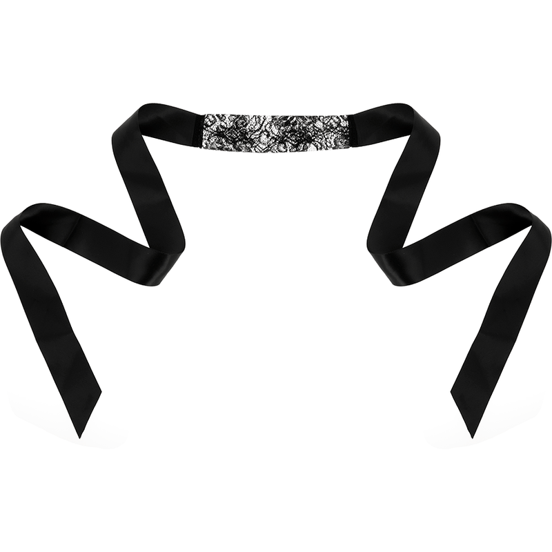 COQUETTE CHIC DESIRE – MASQUE EN DENTELLE NOIRE AVEC RUBAN