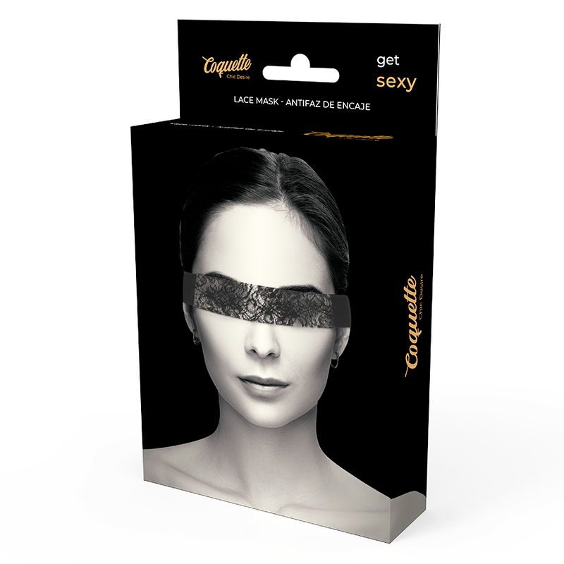 COQUETTE CHIC DESIRE – MASQUE EN DENTELLE NOIRE AVEC RUBAN