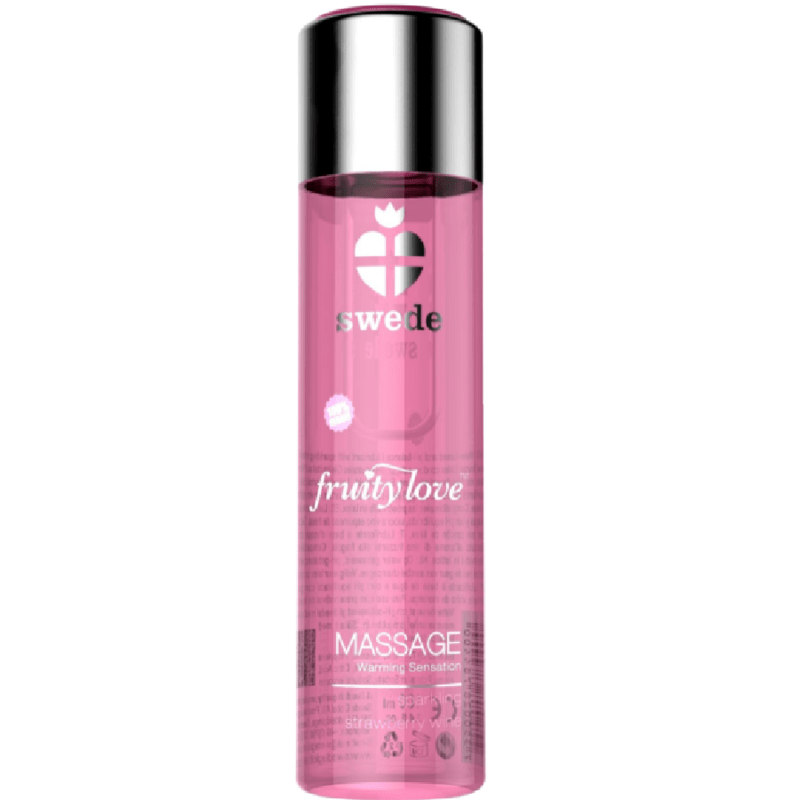 SWEDE – FRUITY LOVE HUILE DE MASSAGE EFFET CHAUFFANT VIN MOUSSEUX FRAISE 120 ML