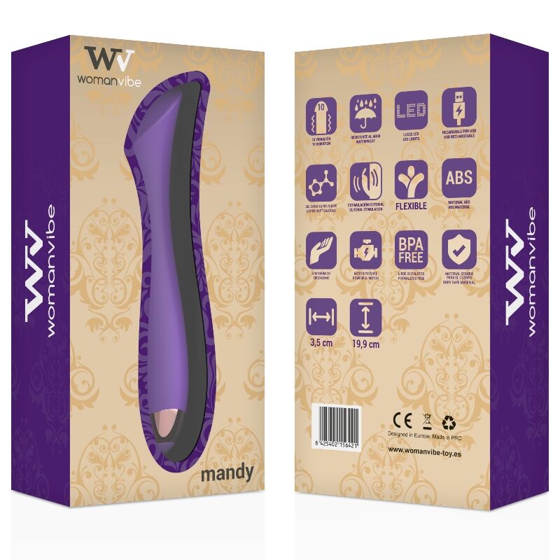 WOMANVIBE – VIBRATEUR RECHARGEABLE EN SILICONE MANDY POINT « K »