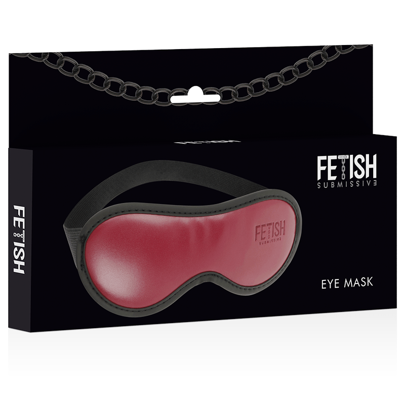 FETISH SUBMISSIVE DARK ROOM – MASQUE EN CUIR VÉGAN AVEC DOUBLURE EN NÉOPRÈNE