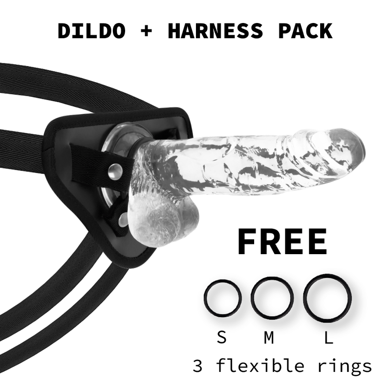 X RAY – HARNAIS + BITE TRANSPARENT AVEC BILLES 20 CM -O- 4.5 CM