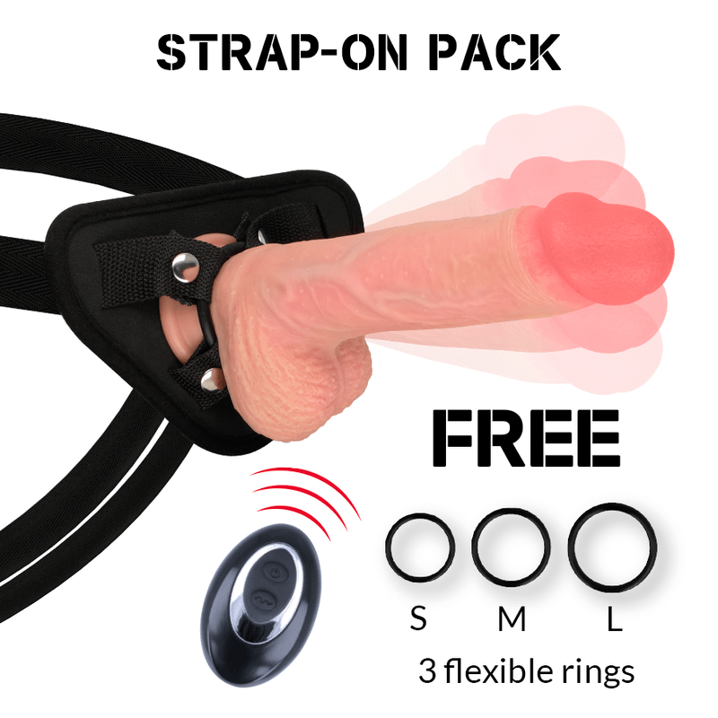 ROCKARMY – HARNAIS + VIBRATEUR SILICONE LIQUIDE PREMIUM TÉLÉCOMMANDE APACHE 20.5 CM -O- 4.62 CM