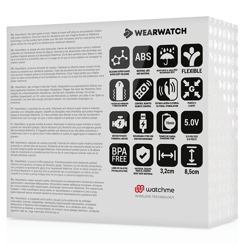 WEARWATCH – VIBRATEUR WATCHME DOUBLE TECHNOLOGIE FUCHSIA / EAU DE MER