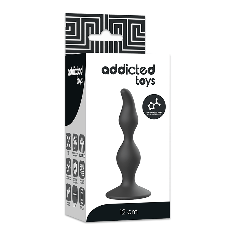 ADDICTED TOYS – PLUG SEXUEL ANAL 12 CM NOIR