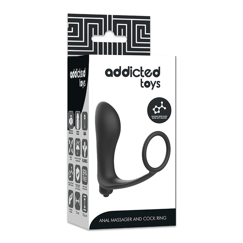 ADDICTED TOYS – PLUG ANAL VIBRANT AVEC ANNEAU PÉNIS