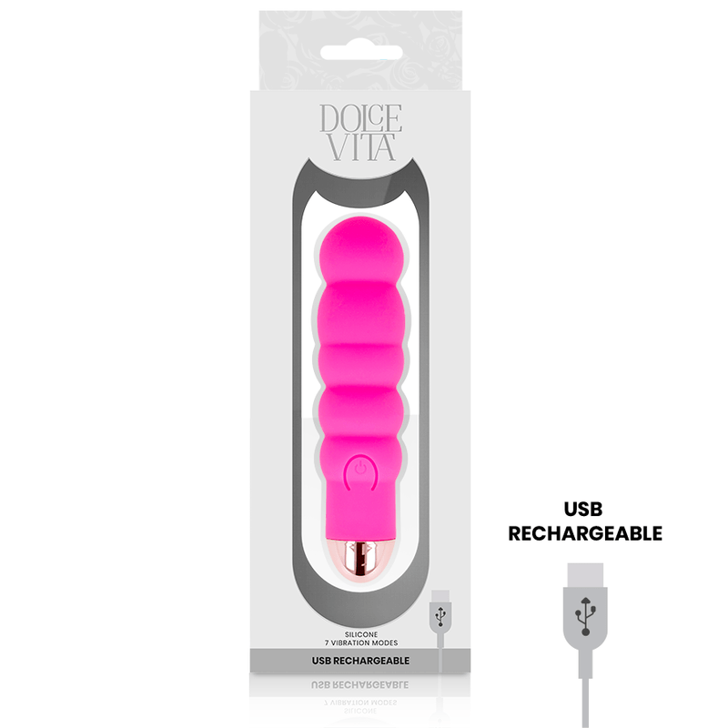 DOLCE VITA – VIBRATEUR RECHARGEABLE SIX ROSE 7 VITESSES