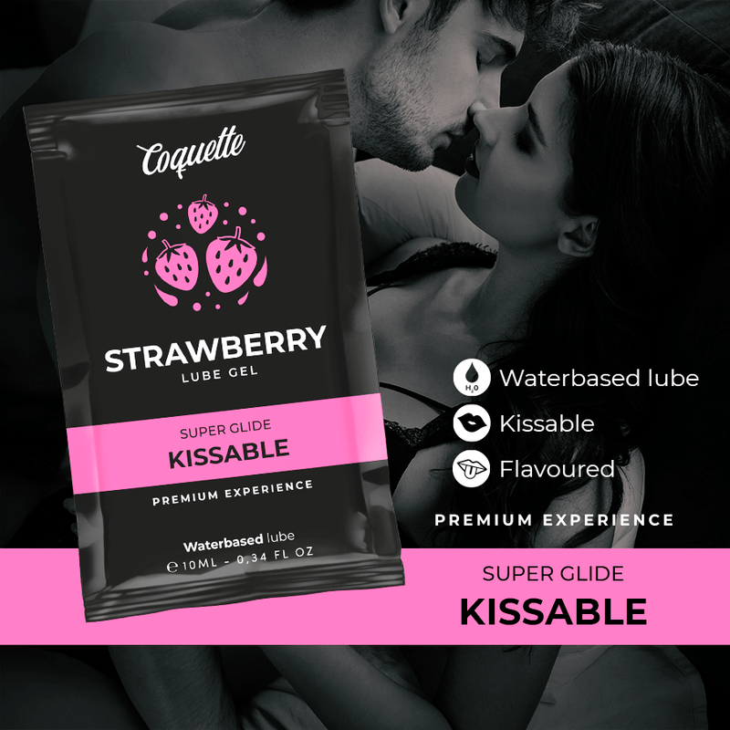 COQUETTE COSMETICS – LUBRIFIANT KISSABLE BASE DEAU DE FRAISE POCHE 10 ML