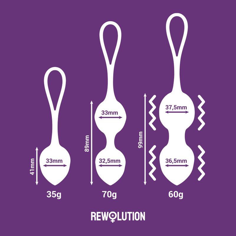 REWOLUTION – REWOBEADS BALLES VIBRANTES TÉLÉCOMMANDE AVEC TECHNOLOGIE WATCHME