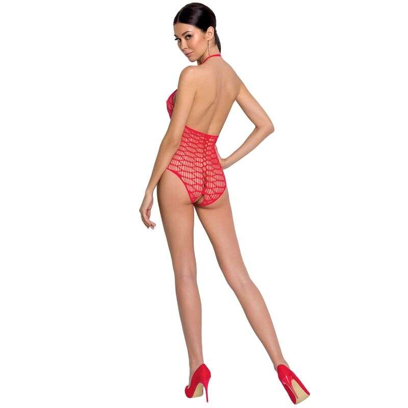 PASSION – FEMME BS087 BODYSTOCKING ROUGE TAILLE UNIQUE