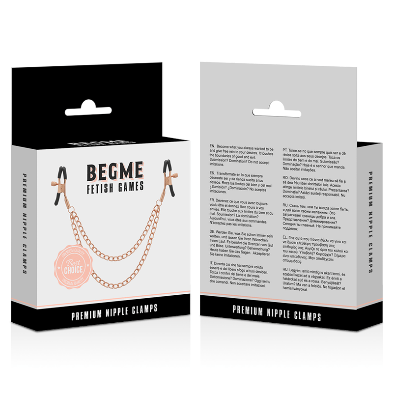 BEGME – BLACK EDITION PREMIUM PINCES À TÉTONS AVEC CHAÎNE