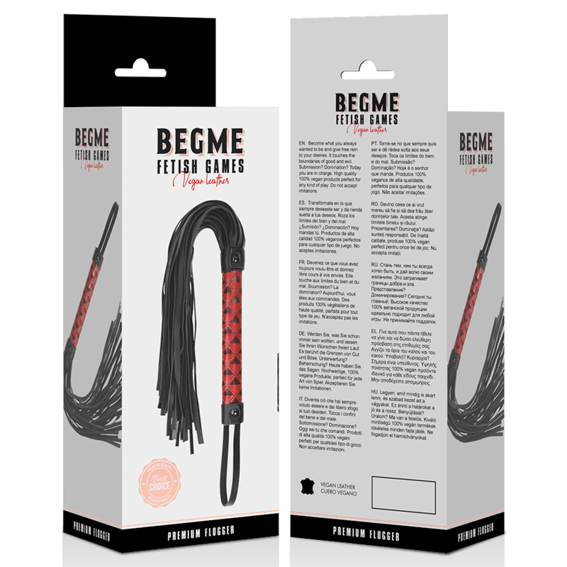 BEGME – FLOGGER EN CUIR VÉGAN ÉDITION ROUGE