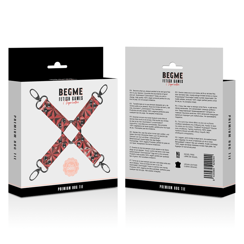 BEGME – CRAVATE DE PORC EN CUIR VÉGAN PREMIUM ÉDITION ROUGE