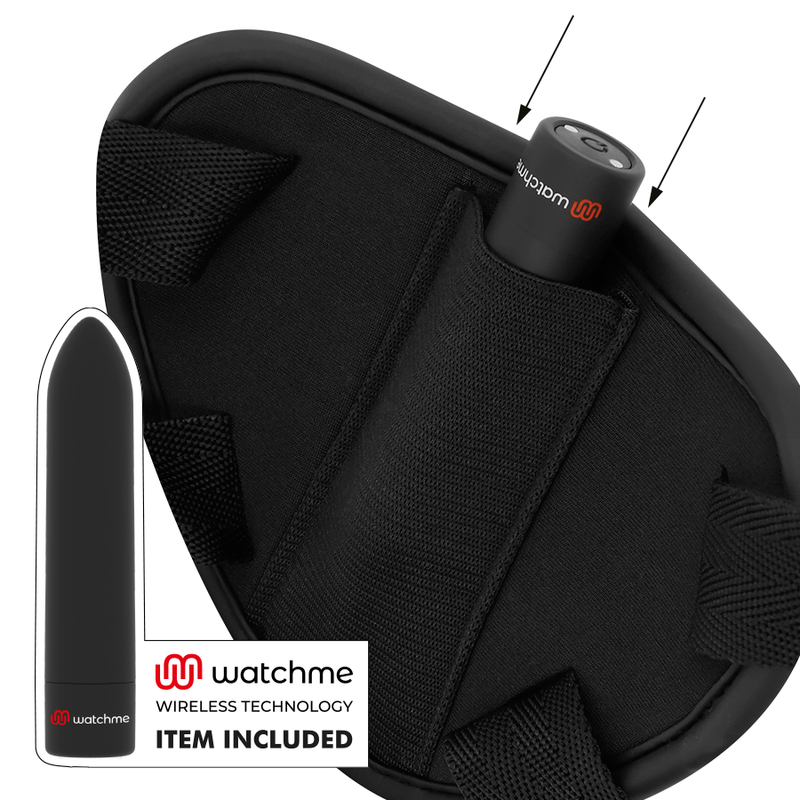 FETISH SUBMISSIVE CYBER STRAP – HARNAIS AVEC GODE ET TÉLÉCOMMANDE BULLET TECHNOLOGIE WATCHME L