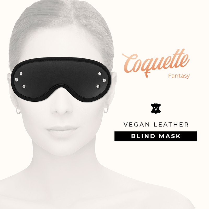 COQUETTE CHIC DESIRE – MASQUE FANTASY EN CUIR VÉGAN AVEC DOUBLURE EN NÉOPRÈNE