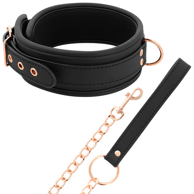 COQUETTE CHIC DESIRE – COLLIER FANTAISIE EN CUIR VÉGAN AVEC BRACELET ET DOUBLURE EN NÉOPRÈNE