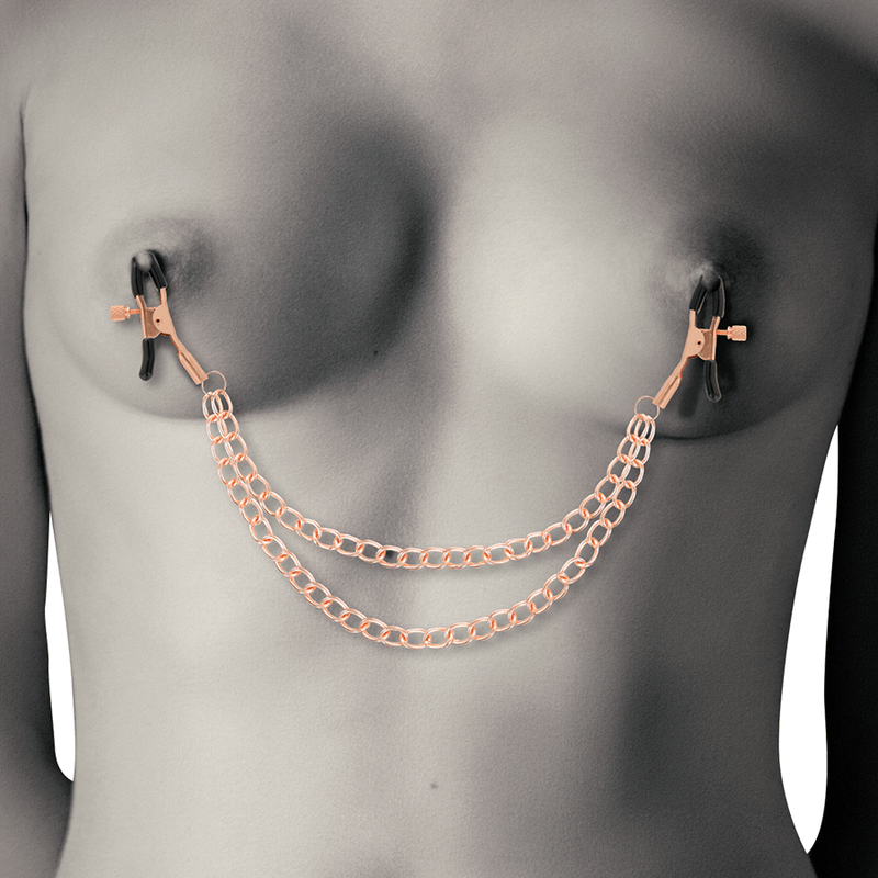 COQUETTE CHIC DESIRE – PINCES METELONS FANTAISIE EN MÉTAL AVEC CHAÎNE
