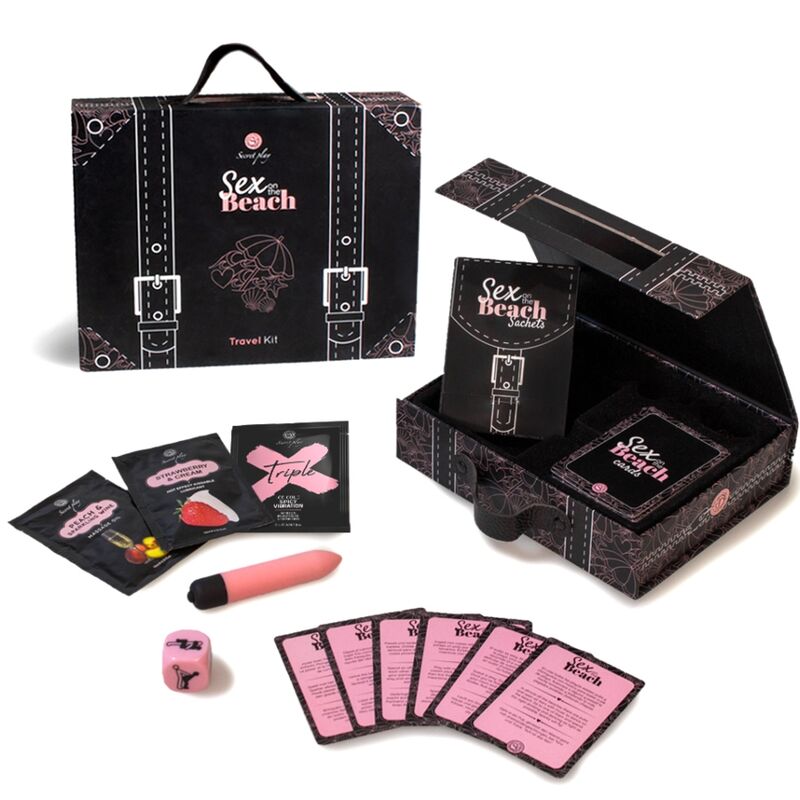 SECRETPLAY – KIT DE VOYAGE SEXE SUR LA PLAGE (ES/EN/DE/FR/NL/PT)