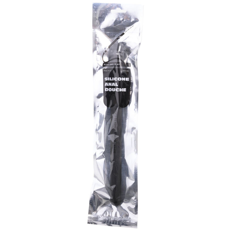ALL BLACK – DOUCHE ANAL SILICONE SISTEMA STOPPER 27 CM