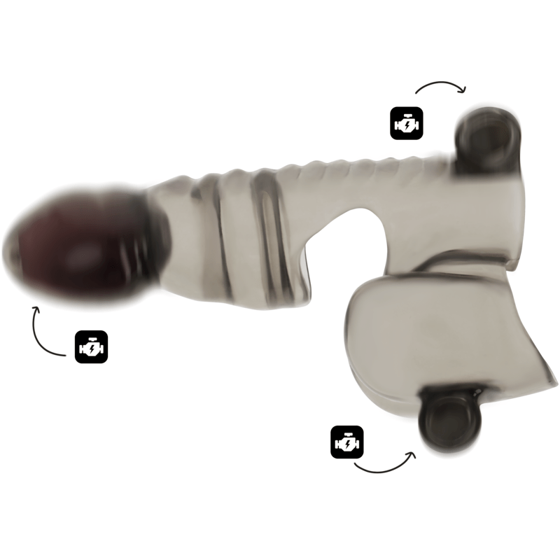 OHMAMA – GAINE PÉNIS ET TESTICULES 3 MOTEURS