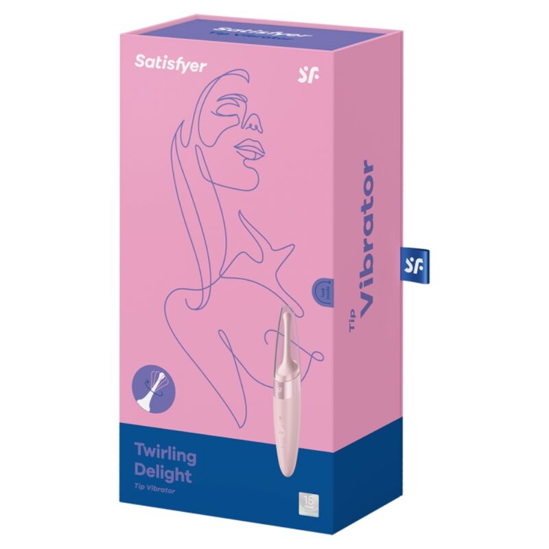 SATISFYER – VIBRATEUR  POINTE DE CLIT TWIRLING DELIGHT ROSE