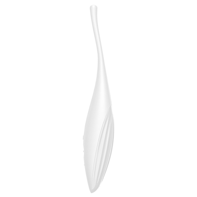 SATISFYER – VIBRATEUR  POINTE DE CLIT TWIRLING JOY BLANC