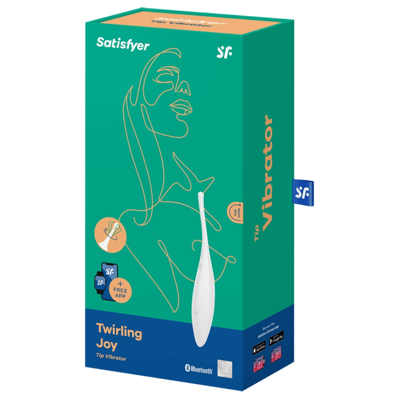 SATISFYER – VIBRATEUR  POINTE DE CLIT TWIRLING JOY BLANC