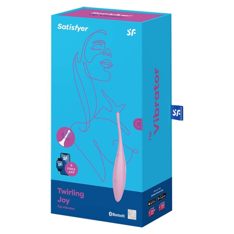 SATISFYER – VIBRATEUR  POINTE DE CLIT TWIRLING JOY ROSE